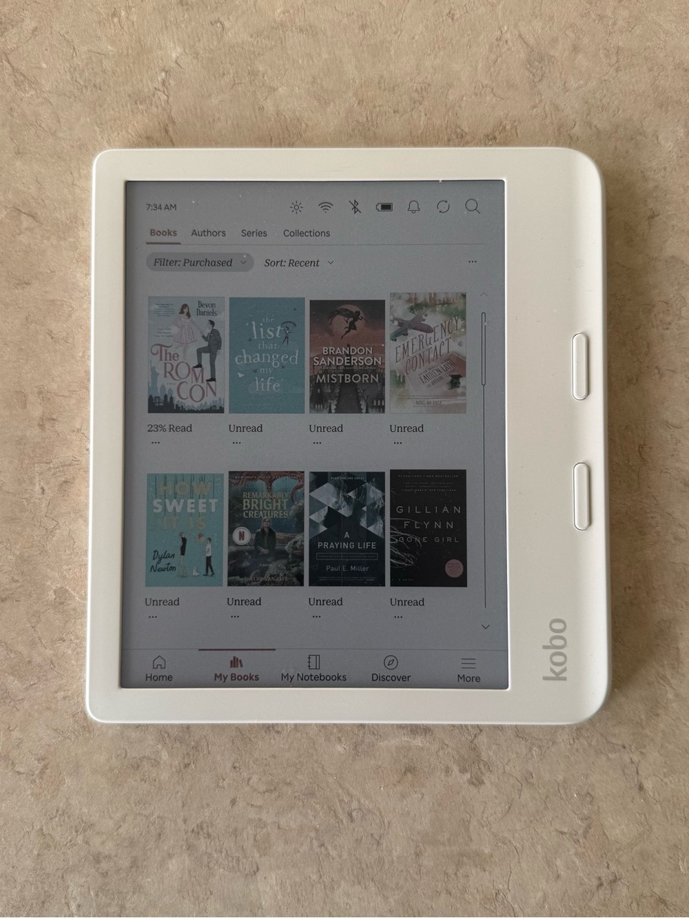 Kobo Libra Colour — White | Page Turning Buttons | Include Kobo Stylus Case